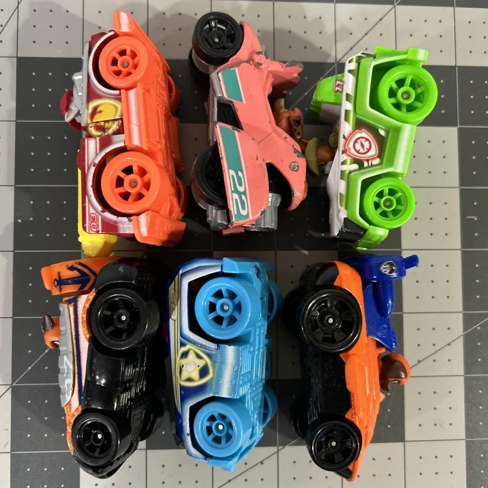 Paw Patrol Mighty Pups Super Paws Set TRUE METAL Car Assortment Lot of 6 toy car